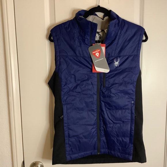 SPYDER New NWT black Glissade Hybrid
Insulated Vest Size S blue Men - Picture 4 of 11